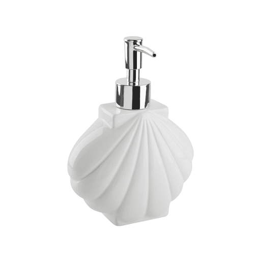 Conjunto de 3 acessórios para a casa de banho SHELL Cerâmica Branco