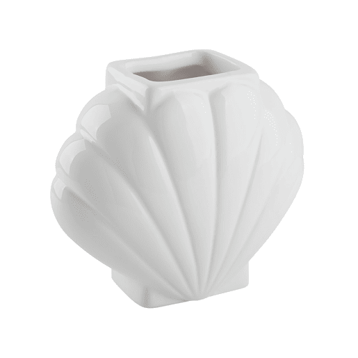 Conjunto de 3 acessórios para a casa de banho SHELL Cerâmica Branco