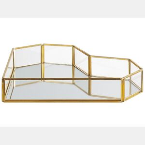 Bandeja decorativa Coração PONTIVY Vidro Dourado