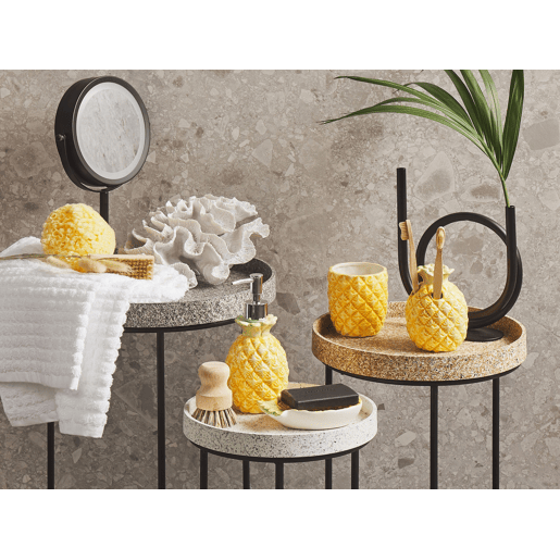 Conjunto de 4 acessórios para a casa de banho MAICAO Cerâmica Amarelo