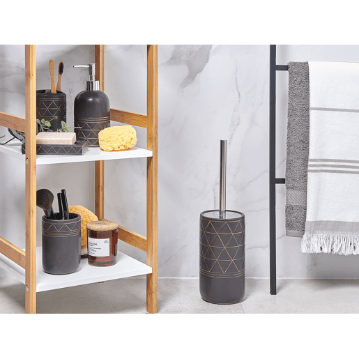 Conjunto de 5 acessórios para a casa de banho LANCO Cerâmica Preto