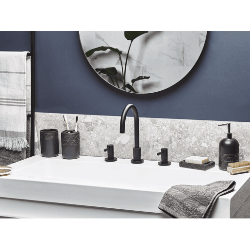 Conjunto de 5 acessórios para a casa de banho LANCO Cerâmica Preto