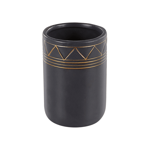 Conjunto de 5 acessórios para a casa de banho LANCO Cerâmica Preto
