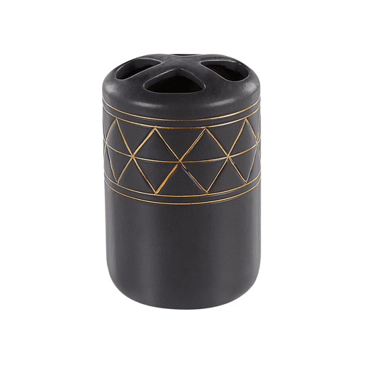 Conjunto de 5 acessórios para a casa de banho LANCO Cerâmica Preto