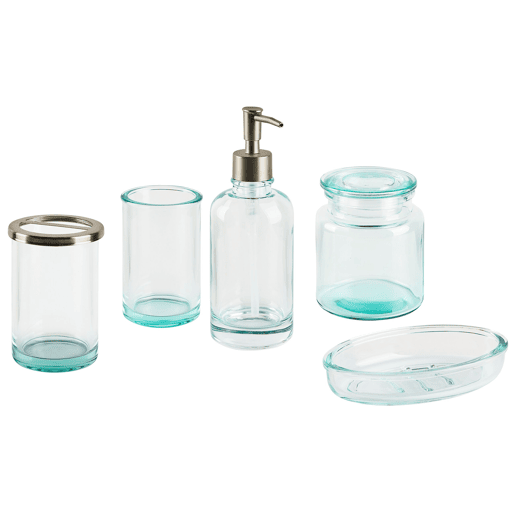 Conjunto de 5 acessórios para a casa de banho AMARGA Vidro Verde