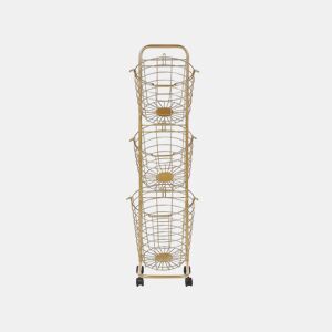Suporte para cesto AYAPAL com rodas Metal Dourado