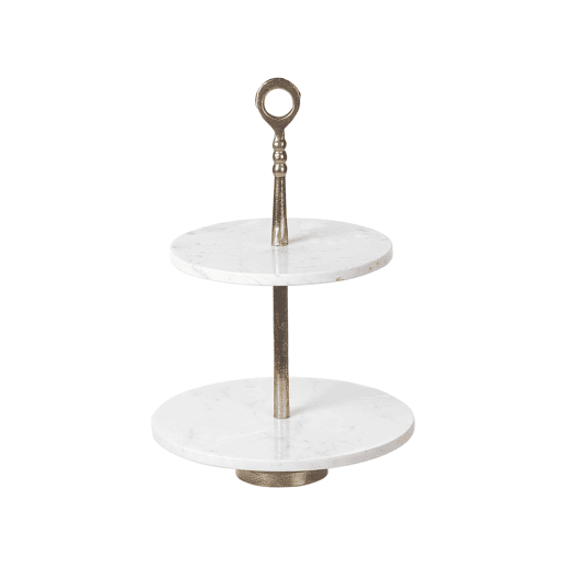 Suporte para bolos TARUM Pedra Mármore branco