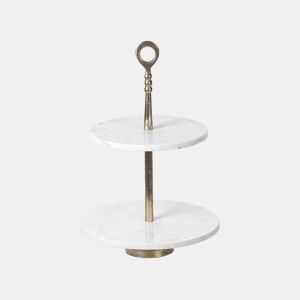 Suporte para bolos TARUM Pedra Mármore branco