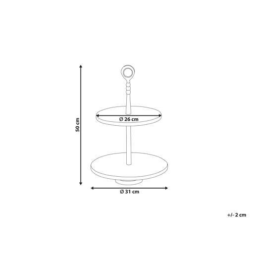 Suporte para bolos TARUM Pedra Mármore branco