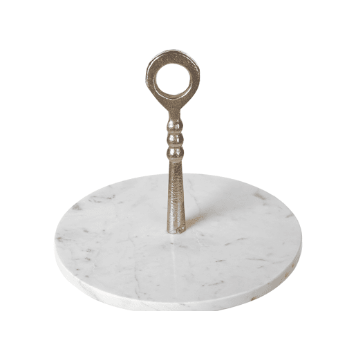 Suporte para bolos TARUM Pedra Mármore branco