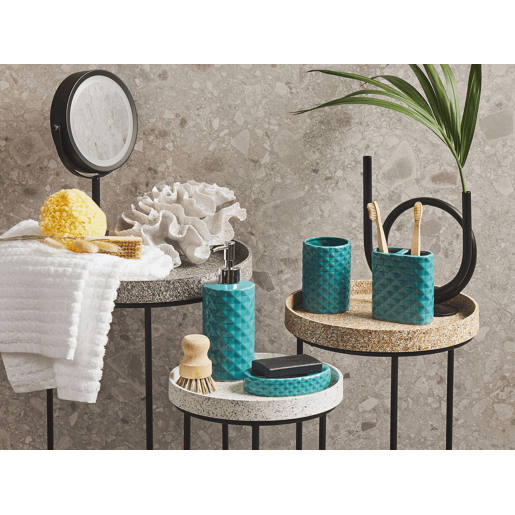 Conjunto de 4 acessórios para a casa de banho GUATIRE Cerâmica Turquesa