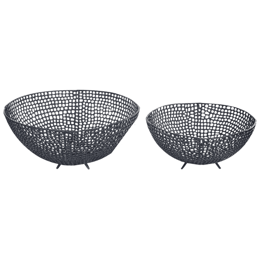 Conjunto de 2 taças decorativas KRUKUT Metal Preto