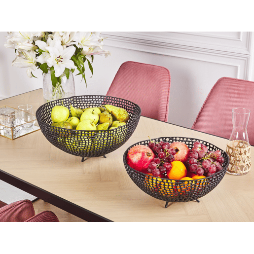 Conjunto de 2 taças decorativas KRUKUT Metal Preto