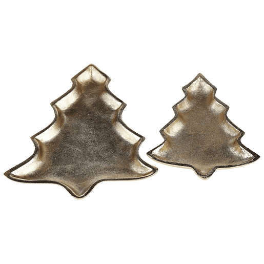 Conjunto de 2 despesa bolsos Árvore de Natal DURIAN Metal Dourado