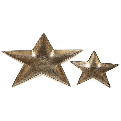 Conjunto de 2 despesa bolsos Estrela BANTEN Metal Dourado