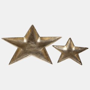 Conjunto de 2 despesa bolsos Estrela BANTEN Metal Dourado