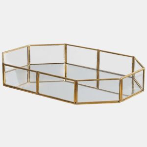 Bandeja decorativa CHABRIS Vidro Dourado