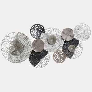 Decoração de parede CESIUM Metal 58 cm Prateado