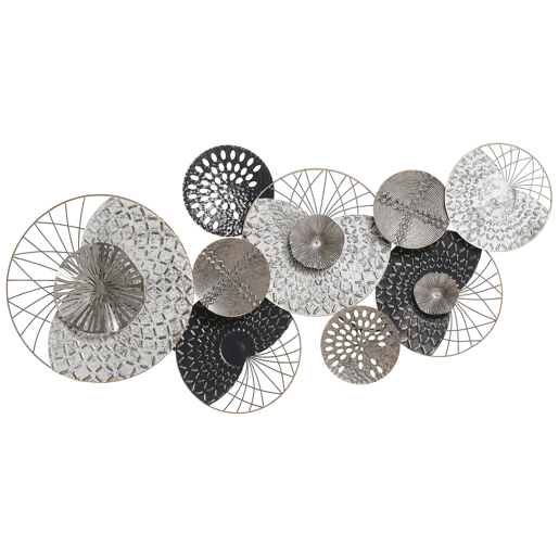 Decoração de parede CESIUM Metal 58 cm Prateado