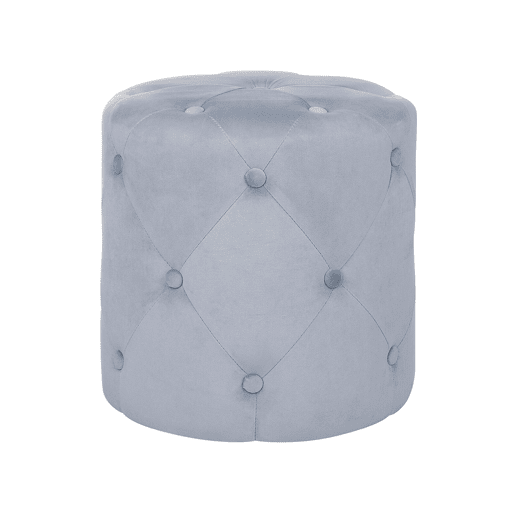 Pufe COROLLA Veludo Cinzento claro 40 cm 40 cm 40 cm