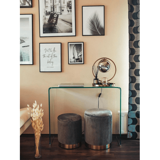 Conjunto de 2 tamboretes com arrumação MIRAMAR Veludo Cinzento 3531 cm 3531 cm 4439 cm