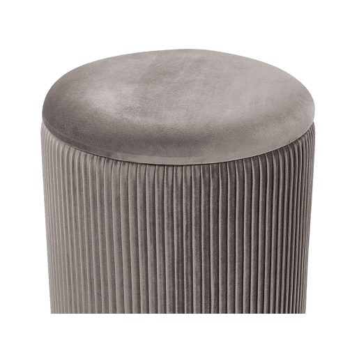 Conjunto de 2 tamboretes com arrumação MIRAMAR Veludo Cinzento 3531 cm 3531 cm 4439 cm