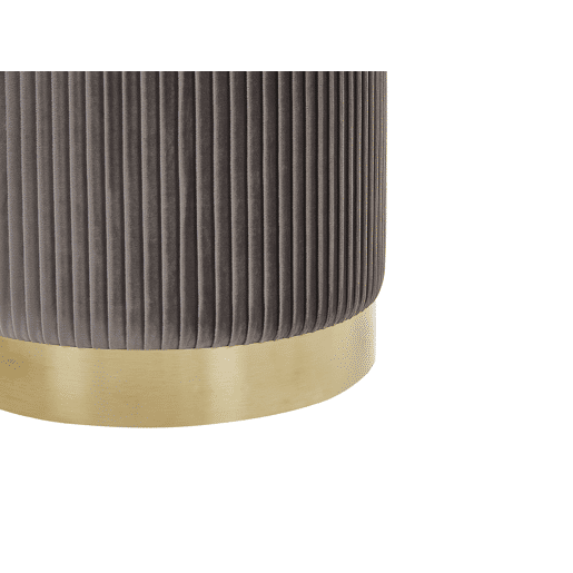 Conjunto de 2 tamboretes com arrumação MIRAMAR Veludo Cinzento 3531 cm 3531 cm 4439 cm