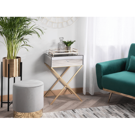 Mesa de apoio VIVY Vidro Prateado Mesa de apoio VIVY Vidro Prateado
