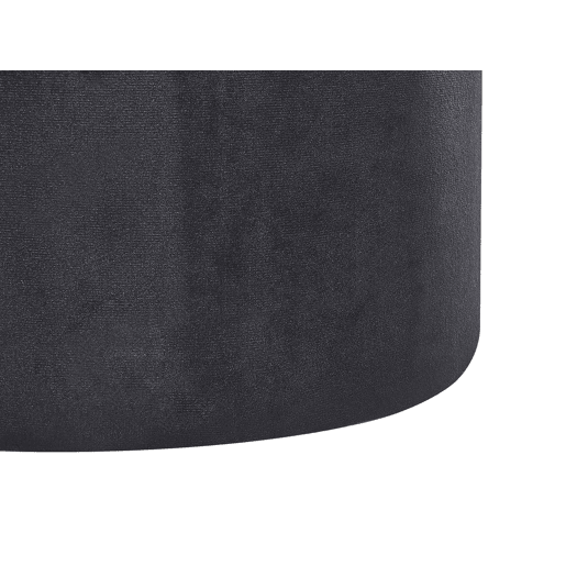 Conjunto de 2 tamboretes com arrumação DORIS Veludo Preto 3530 cm 3530 cm 4436 cm