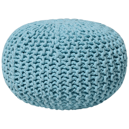 Pufe CONRAD Algodão Azul claro 40 cm 40 cm 25 cm