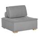 Beliani Sillón modular Poliéster TIBRO Beliani Sillón modular Poliéster TIBRO Gris