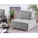 Beliani Sillón modular Poliéster TIBRO Beliani Sillón modular Poliéster TIBRO Gris
