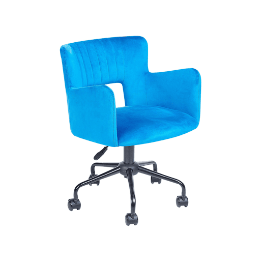 Cadeira de escritório SANILAC Veludo Azul