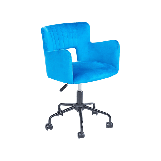 Cadeira de escritório SANILAC Veludo Azul