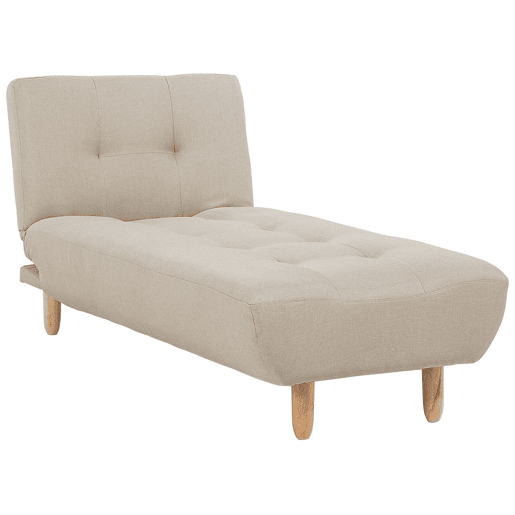 Chaise longue ALSTEN Tecido Creme Chaise longue ALSTEN Tecido Creme