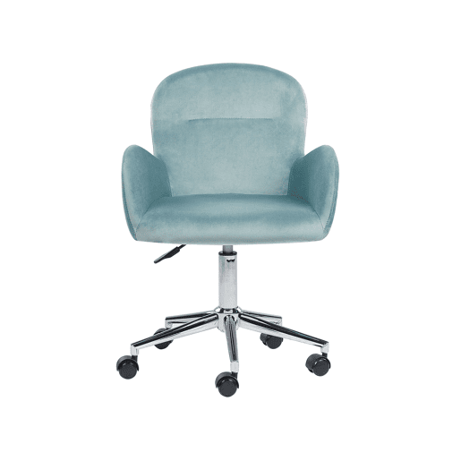 Cadeira de escritório PRIDDY Veludo Verde menta