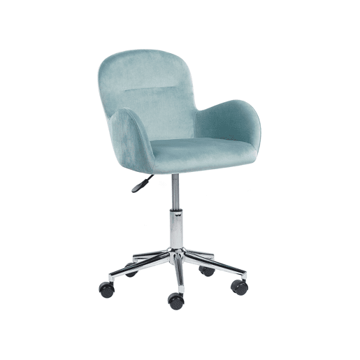 Cadeira de escritório PRIDDY Veludo Verde menta