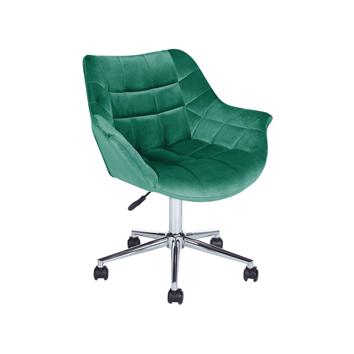 Cadeira de escritório LABELLE Veludo Verde esmeralda