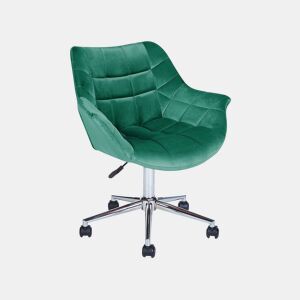 Cadeira de escritório LABELLE Veludo Verde esmeralda