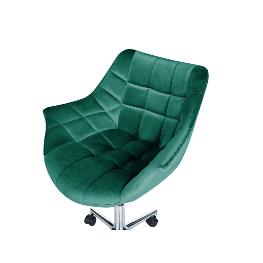 Cadeira de escritório LABELLE Veludo Verde esmeralda