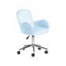 Cadeira de escritório PRIDDY Veludo Azul claro