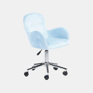 Cadeira de escritório PRIDDY Veludo Azul claro