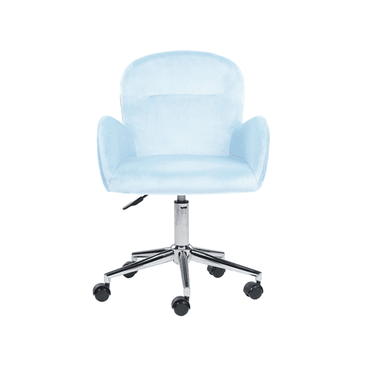 Cadeira de escritório PRIDDY Veludo Azul claro