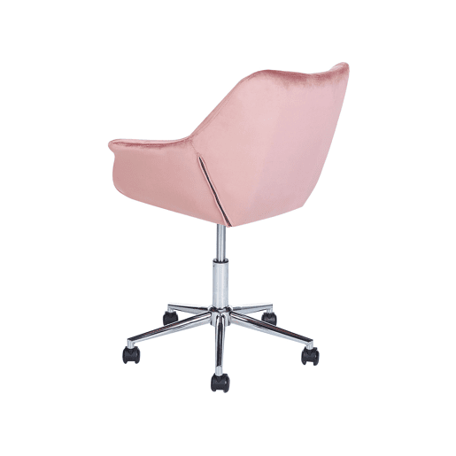 Cadeira de escritório LABELLE Veludo Rosa