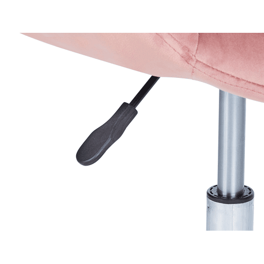 Cadeira de escritório LABELLE Veludo Rosa