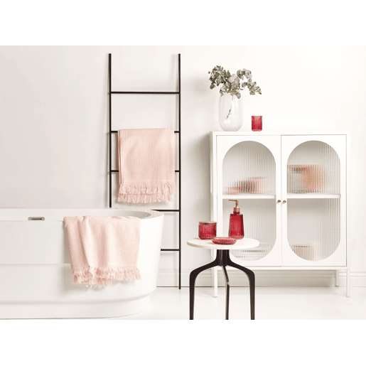 Armário com vitrine SARRE Metal 90 cm Branco