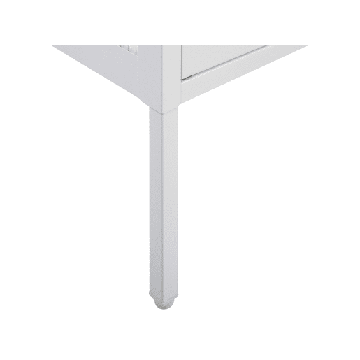 Armário com vitrine SARRE Metal 90 cm Branco