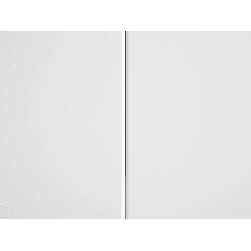 Armário com vitrine NEWPORT Metal 115 cm Branco