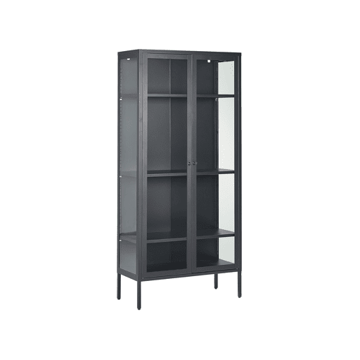 Armário expositor HARTY Metal 80 cm Preto