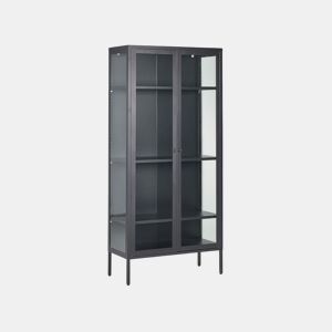 Armário expositor HARTY Metal 80 cm Preto